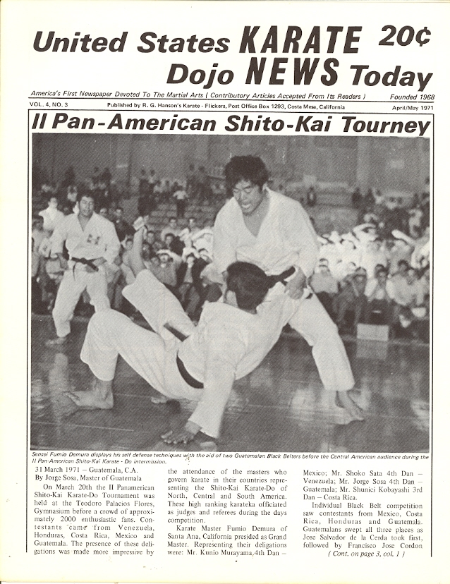 04/71 United States Karate Dojo News Today Newspaper